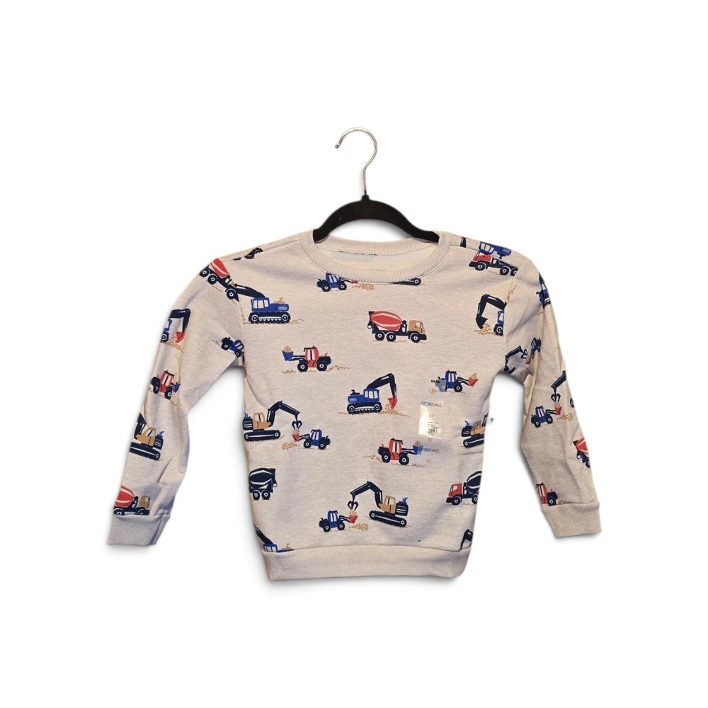 Garanimals Boys NWT Construction Truck‎ Sweatshirt Excavator Pullover 4T